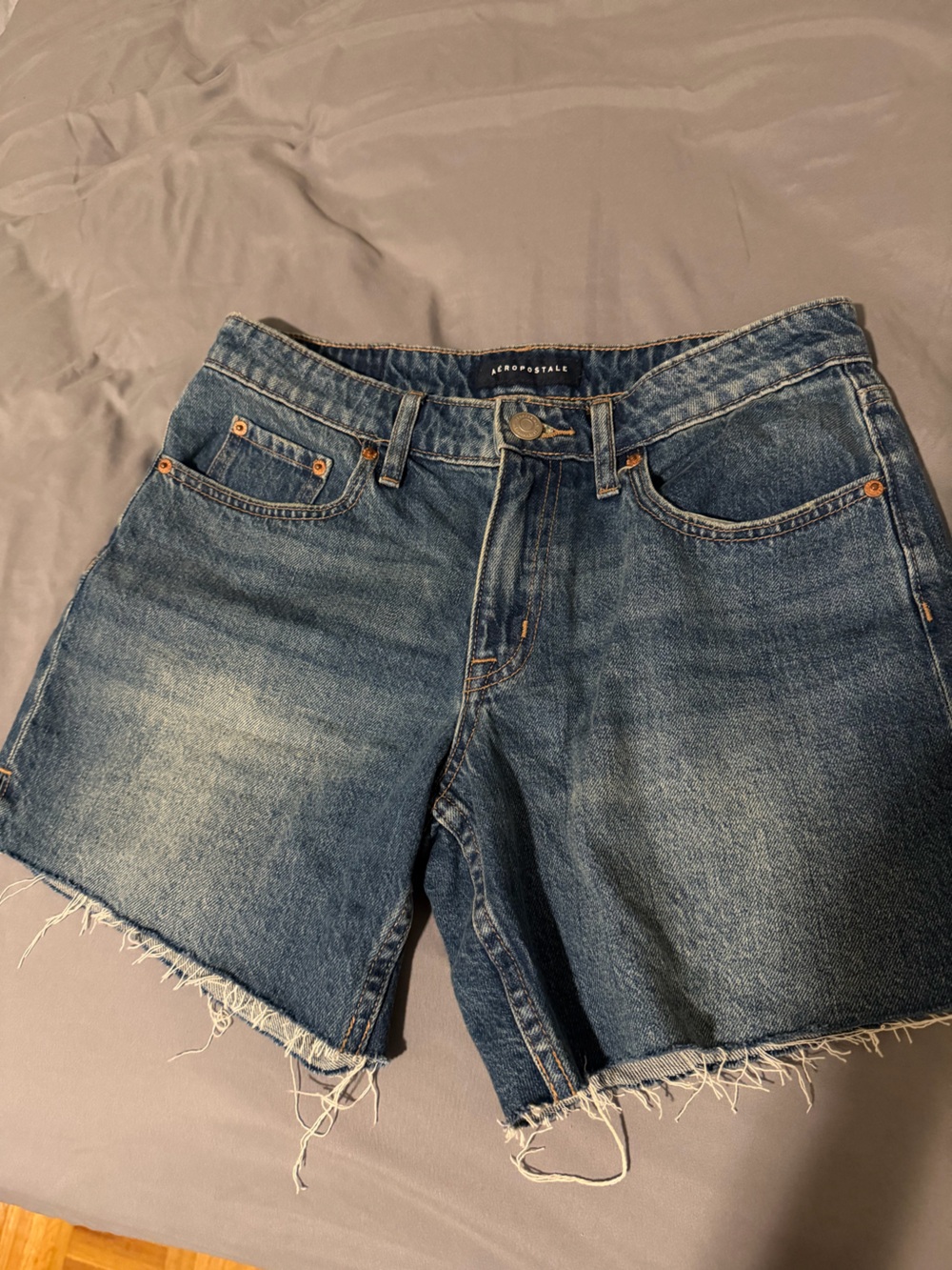 Aeropostale Men's Medium Blue Relaxed Denim Shorts